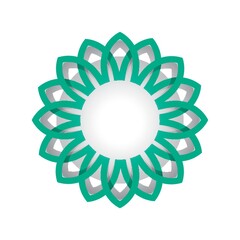 Flower logo element with abstract concept