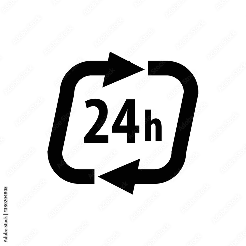 Sticker 24 hours icon