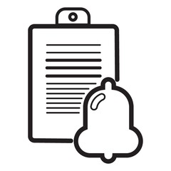 Obraz premium bell and clipboard