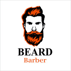 Beard. Barbershop. Logo.