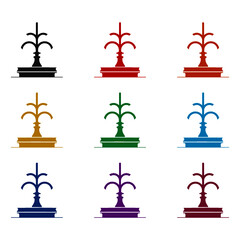 City Fountain icon, color set