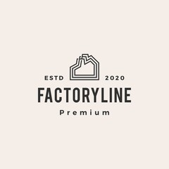 factory hipster vintage logo vector icon illustration