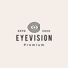 eye vision hipster vintage logo vector icon illustration