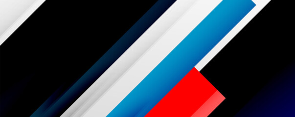 Geometric abstract backgrounds with shadow lines, modern forms, rectangles, squares and fluid gradients. Bright colorful stripes cool backdrops