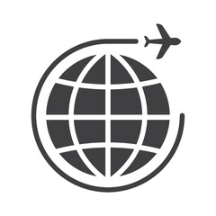 globe with traveling concept icon