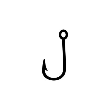 fish hook icon. vector illustration