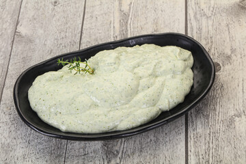 Cottage cream snack with herbs