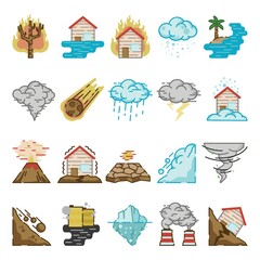 Collection of disaster icons