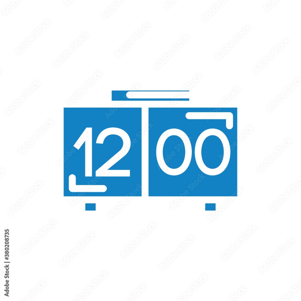 Sticker Digital clock icon