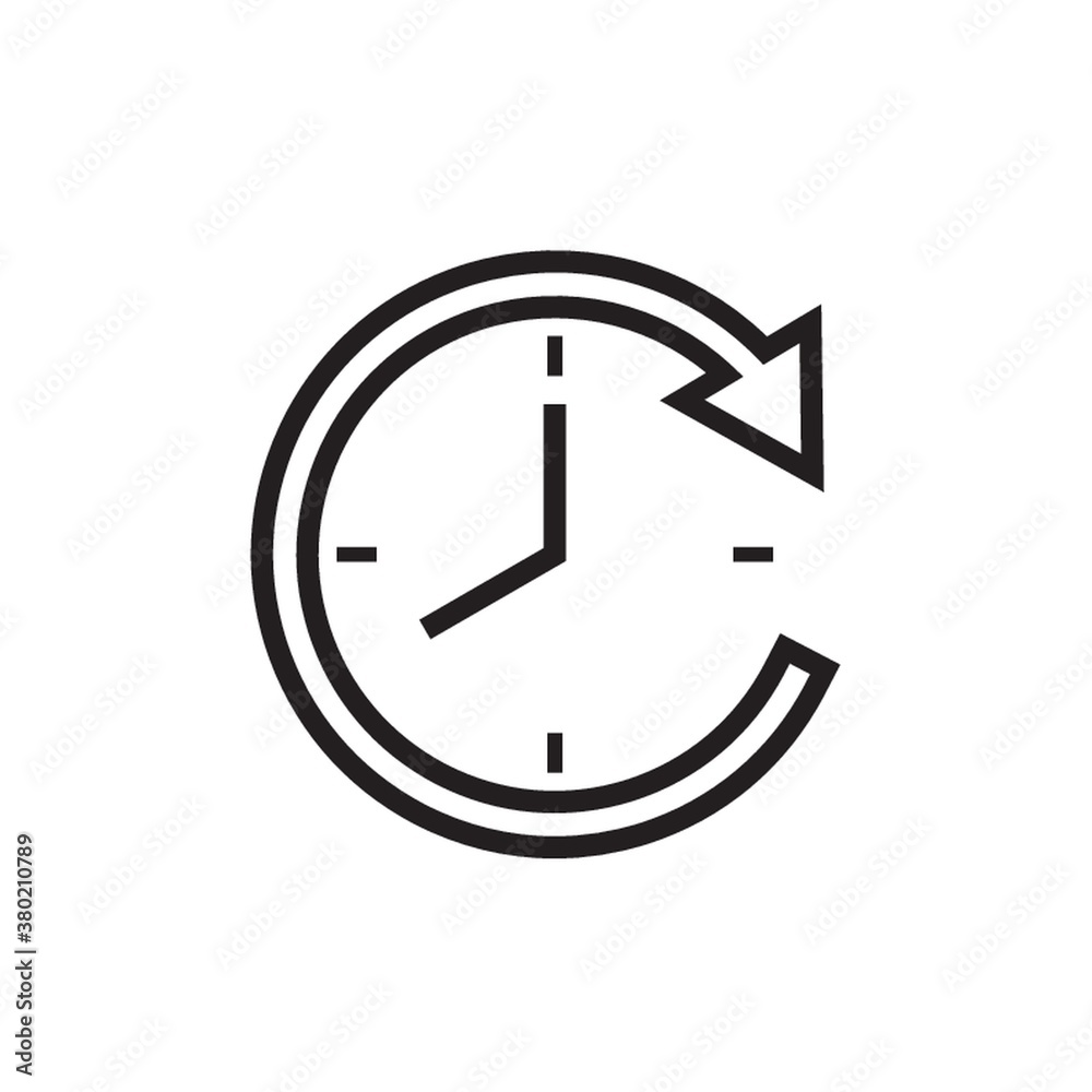 Canvas Prints clock with arrow icon