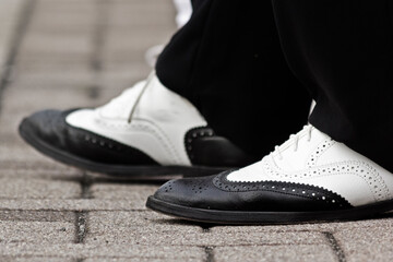 Rockabilly dancing shoes called ""Budapester""