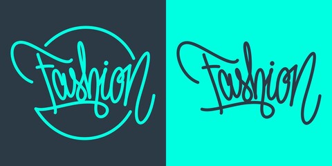 Abstract Hand Written Lettering Fashion Vector Illustration Art. Typography Illustration As Logotype