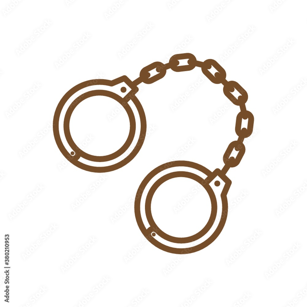 Wall mural handcuffs