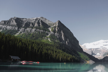 A views of lake and mountain in canada .
