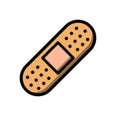 Bandage cartoon color vector design