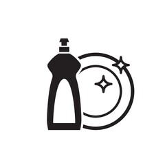 Dishwasher detergent with plate