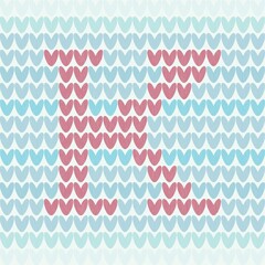 Hearts forming the letter k