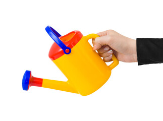 Hand with watering can