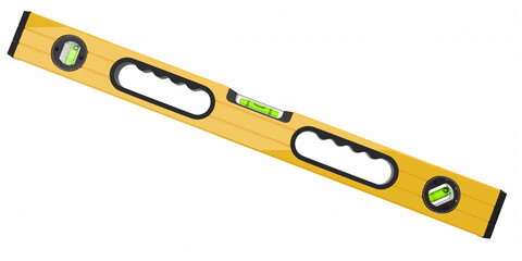 Building spirit level tool isolated on white with clipping path.