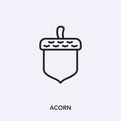 acorn icon vector sign symbol © World Vector