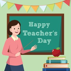 Happy teacher's day design