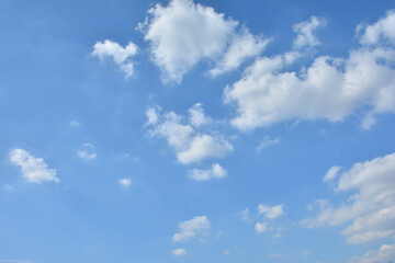  Blue Sky With Scattered Clouds With A Sun 
