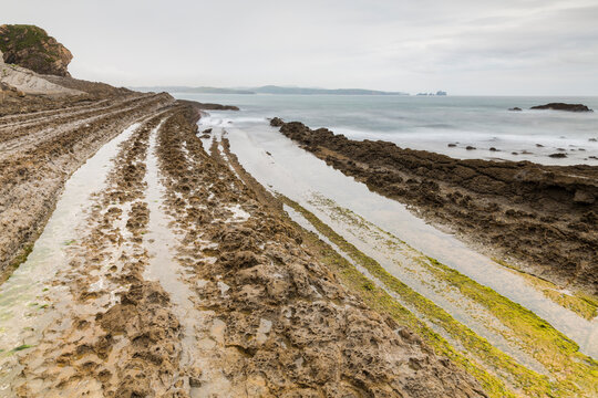 Rocky coast on a cloudy day