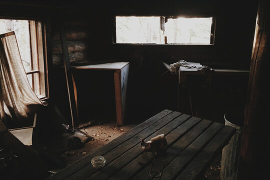 Abandoned Log Cabin in Alaska