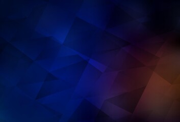 Obraz premium Dark Blue, Red vector polygonal background.