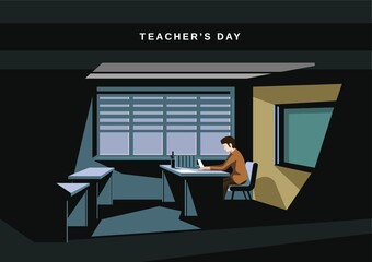 Happy teacher's day design