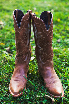 Boots in Grass
