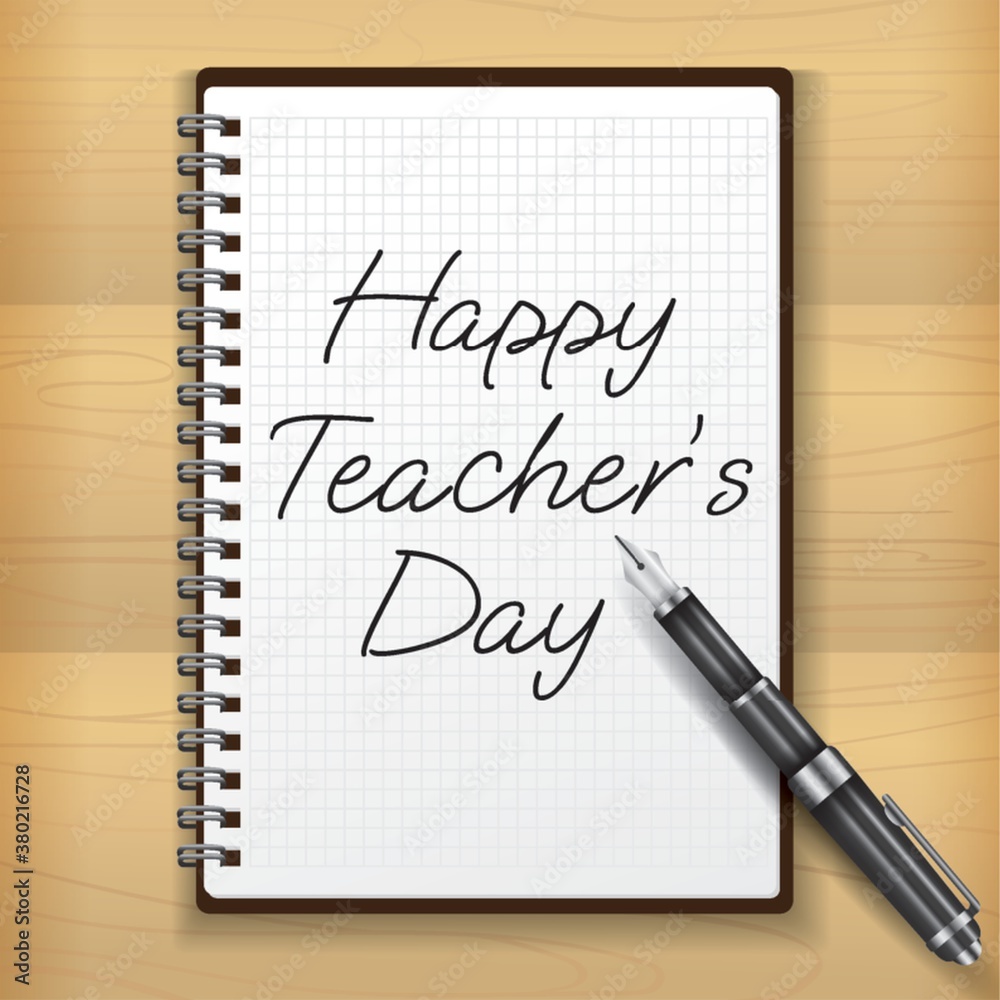 Sticker happy teacher's day design