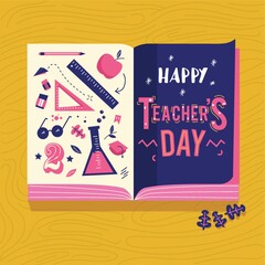 happy teacher's day design