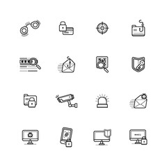 set of crime icons