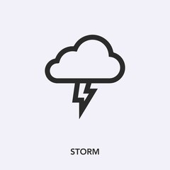 storm icon vector sign symbol