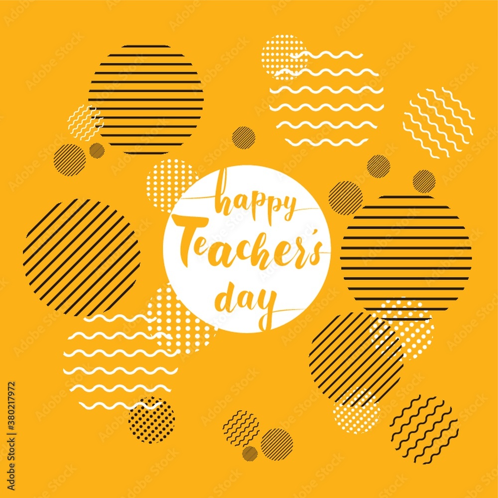 Sticker happy teacher's day design.