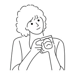 Young woman take a picture with digital camera