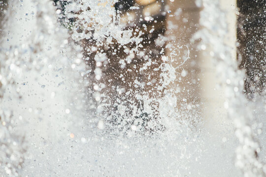 Water splash in a fountain