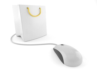 Shopping bag with computer mouse