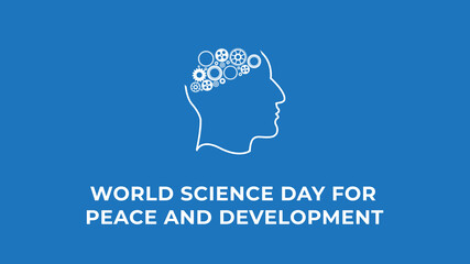 World Science Day for Peace and Development. Vector illustration