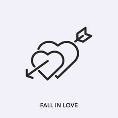 fall in love icon vector sign symbol