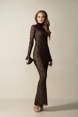 Woman in black dress