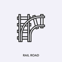 rail road icon vector sign symbol