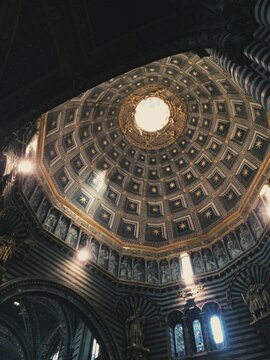 Interior of a church in the Tuscan region of Italy