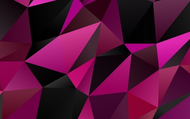 Dark Pink vector abstract mosaic backdrop. Geometric illustration in Origami style with gradient. Polygonal design for your web site.