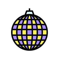 party icons related decoration ball with hanging huck vector with editable stroke,