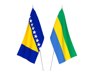 Gabon and Bosnia and Herzegovina flags