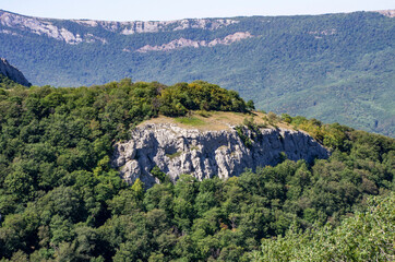 Mountain landscape. Summer tracking. The Mountains Of The Crimea
