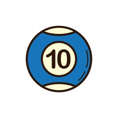 Blue billiard ball