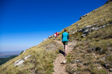 Mountain landscape. Summer tracking. The Mountains Of The Crimea